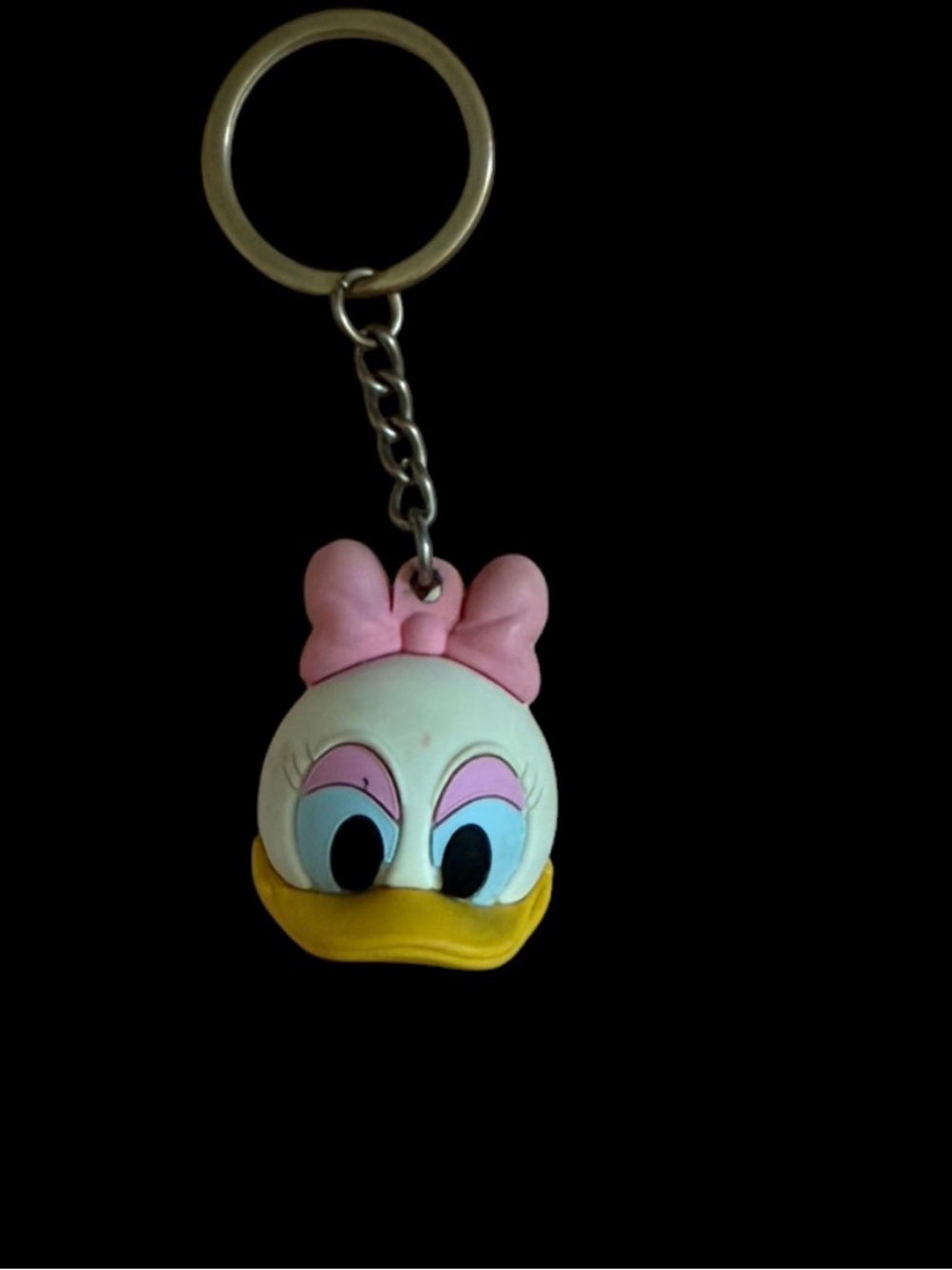 Daisy Duck Keychain Charm - Pink Bow, Yellow Beak